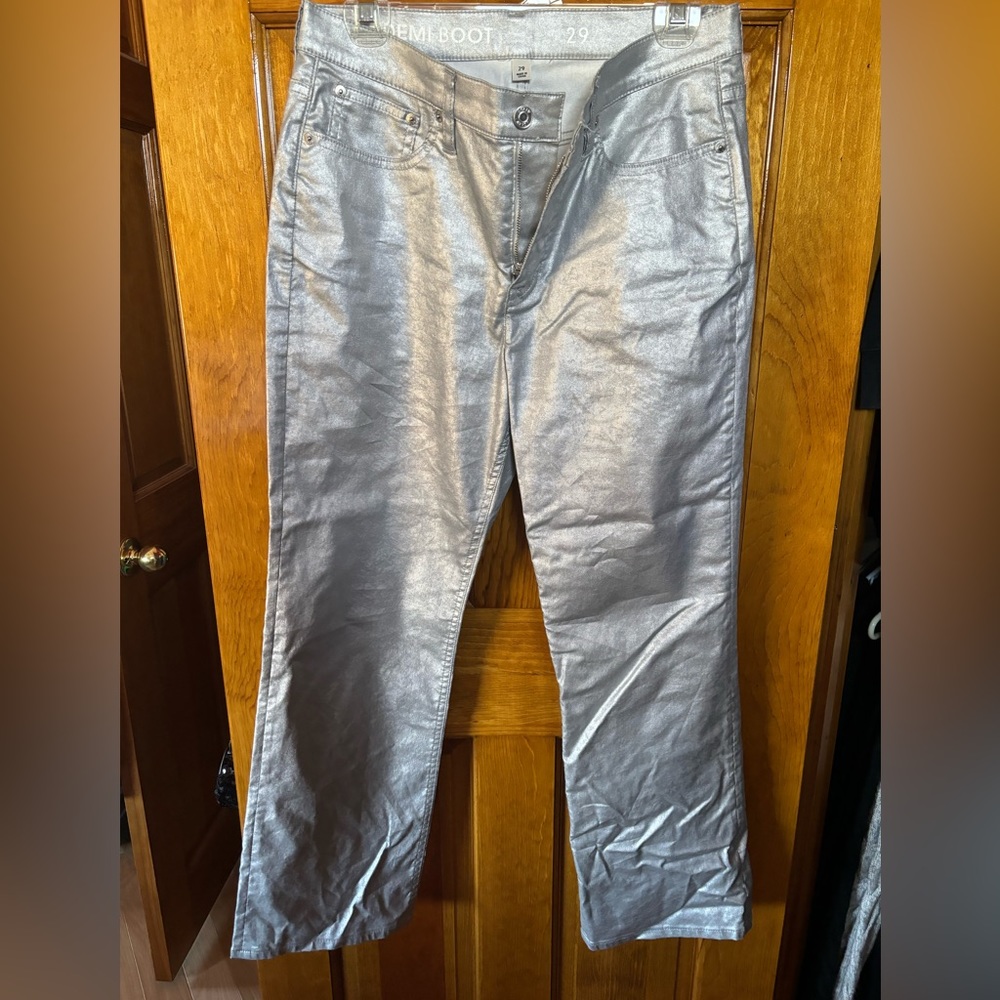 j crew silver jean